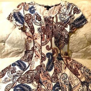 Sami & Jo Dress with Paisley Designs, Size PS